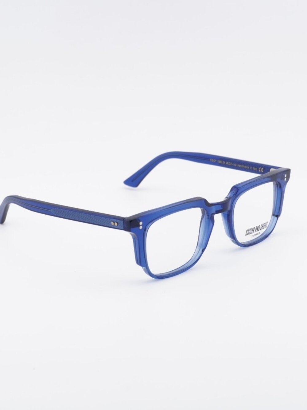 Cutler and Gross CGOP138249 004 Eyeglasses Blue 49mm Square Frame